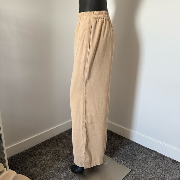 Open Edit Beige Wide-Leg Pants with Slits – Size M – Rayon Blend - Picture 4 of 8